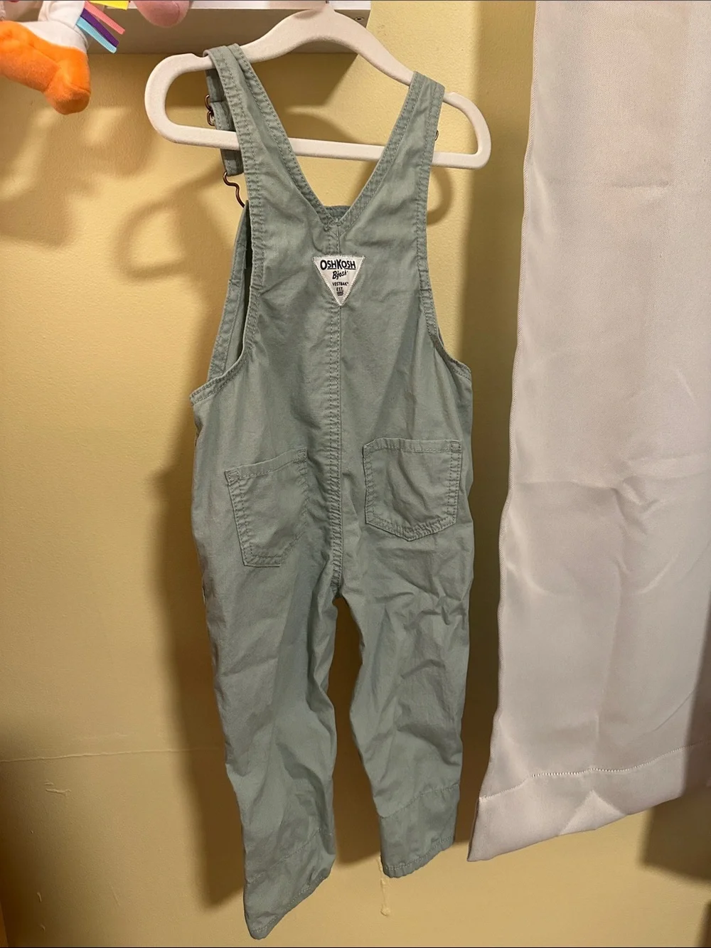 Gender Neutral OshKosh B'gosh Sage Green Toddler Overalls NWOT
